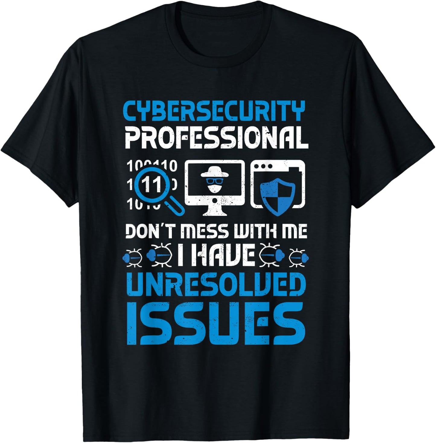 Cyber security Professional Funny IT Security Ethical hacker T-Shirt - T-Shirt | Black