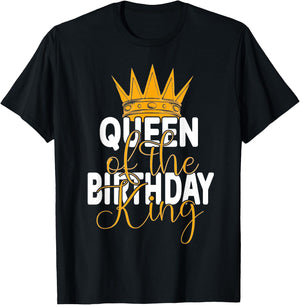 Queen Of The Birthday King Husband's Bday Party T-Shirt - T-Shirt | Black