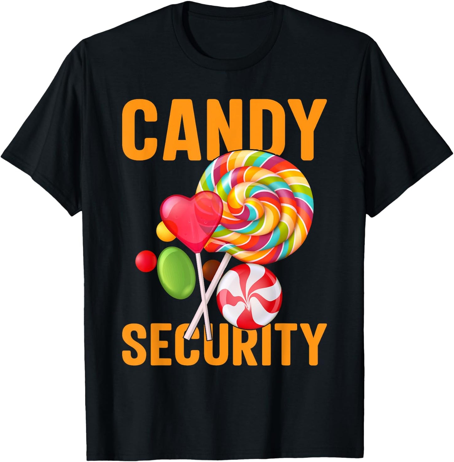 Candy Land Costumes Adult Candy Land Candy Security T-Shirt - T-Shirt | Black