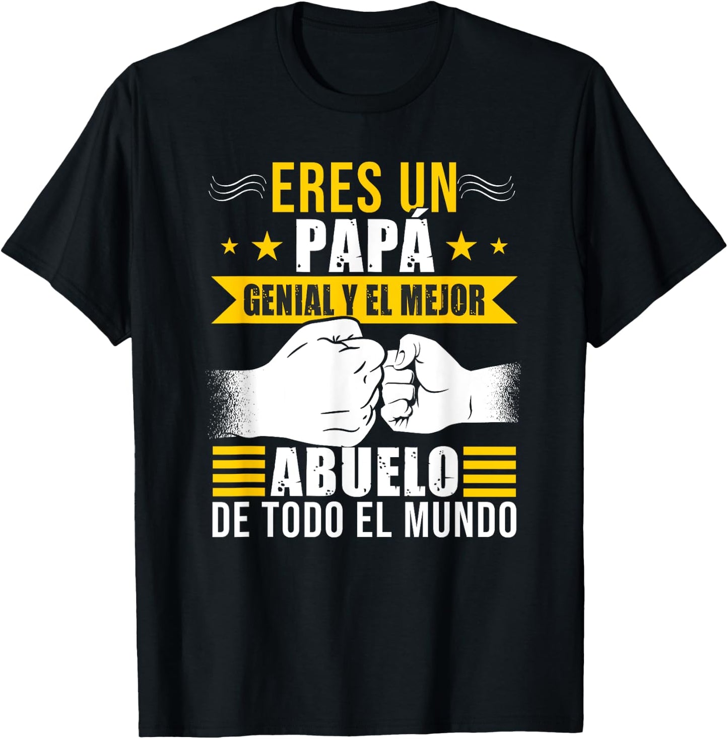 Papa Spanish Grandfather Abuelo Funny Fathers Day T-Shirt - T-Shirt | Black