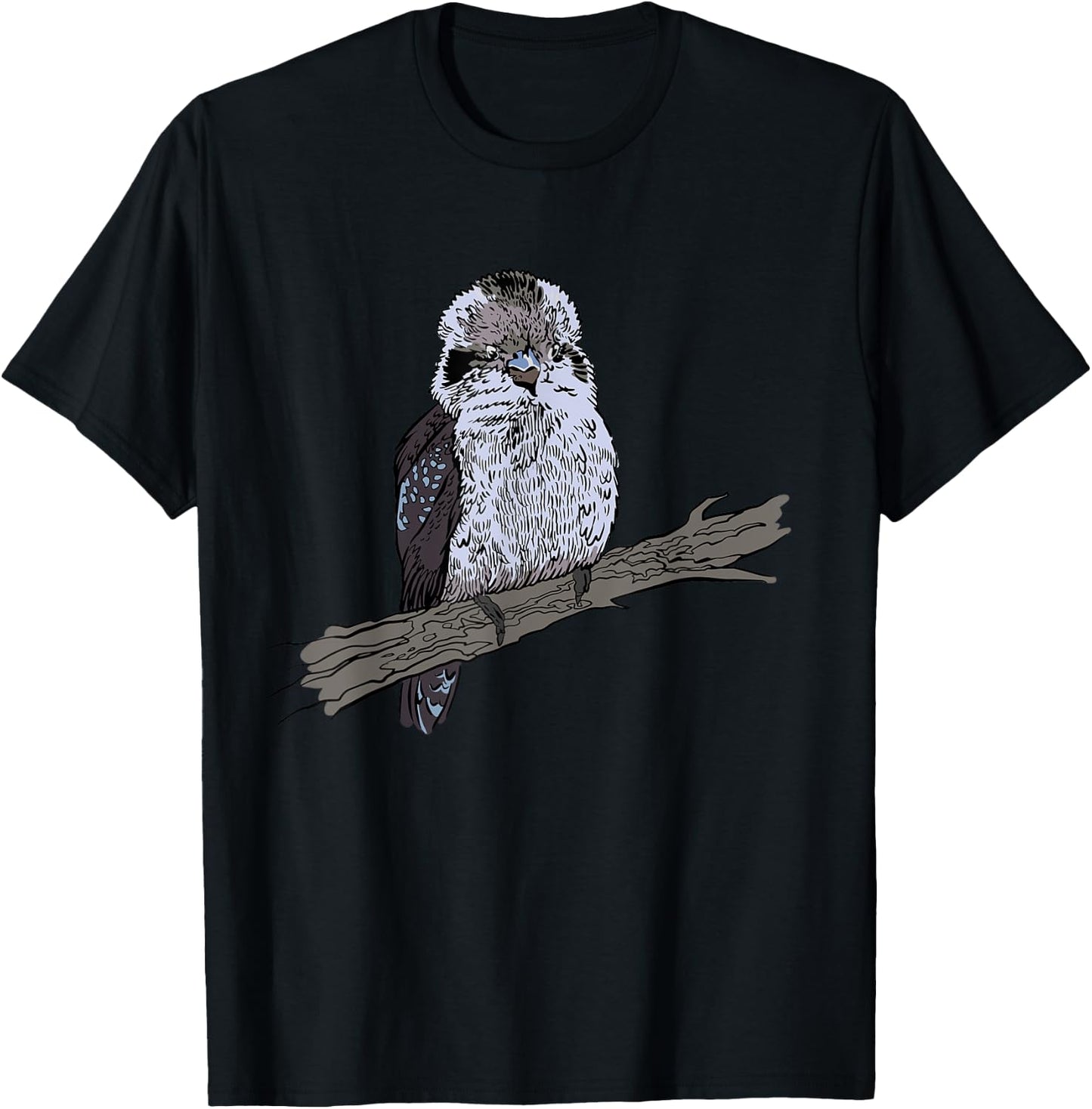 Laughing Bird Australian Bird Ornithology Kookaburra Bird T-Shirt - T-Shirt | Black