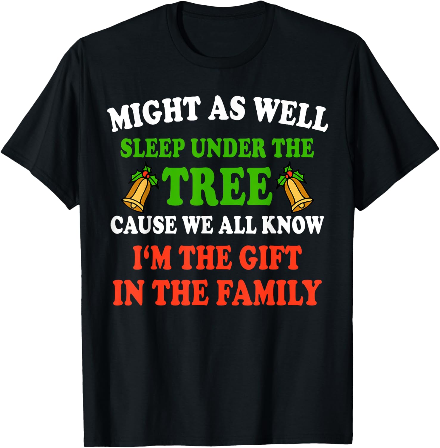 Santa Claus Christmas Holiday Pajamas Gift | Girls & Boys T-Shirt - T-Shirt | Black