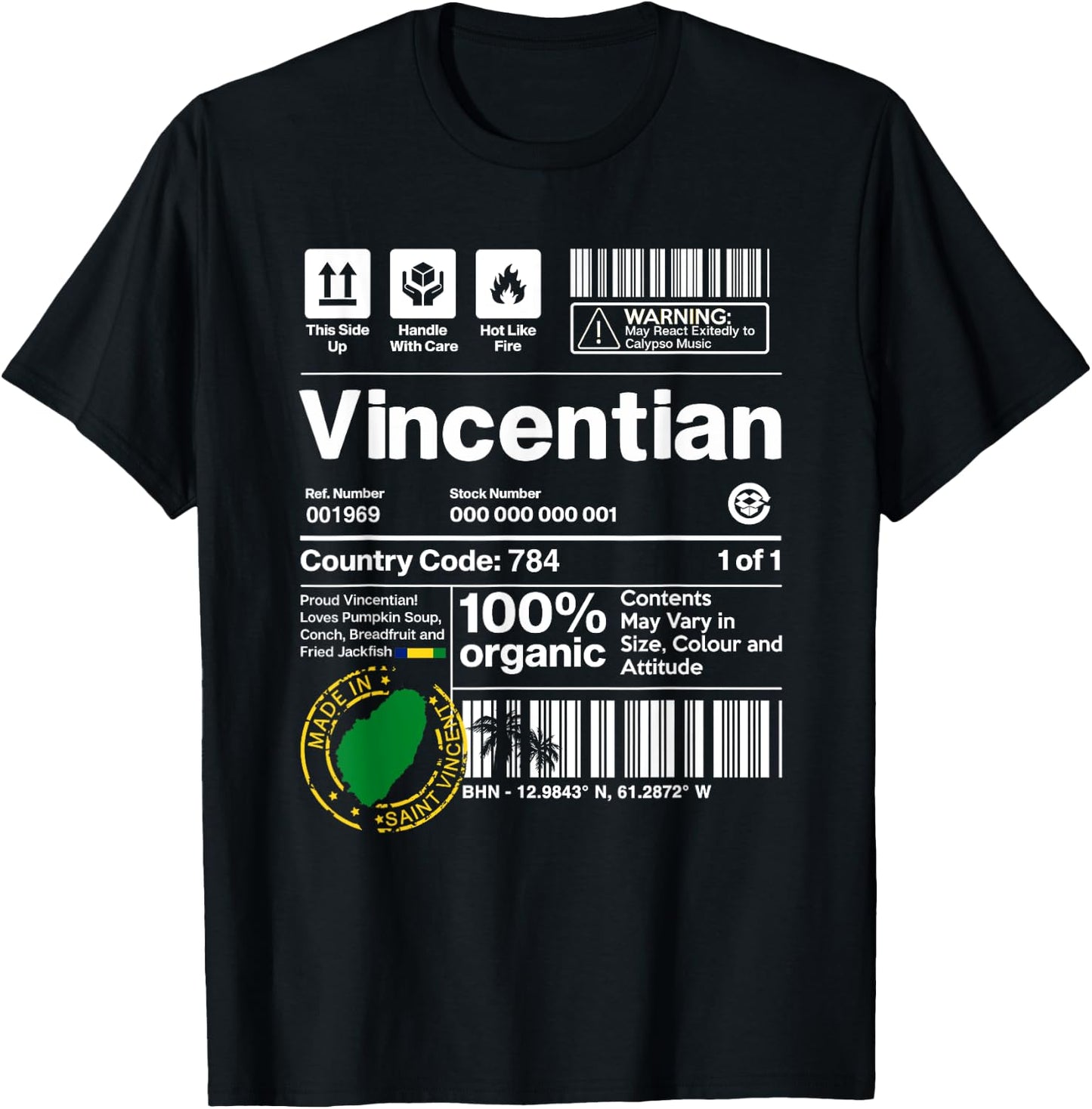 Saint Vincent Handle With Care T-Shirt - T-Shirt | Black