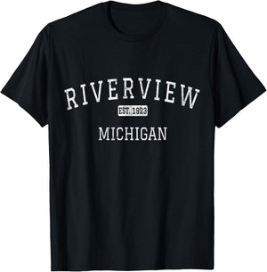 Riverview Michigan MI Vintage T-Shirt - T-Shirt | Black