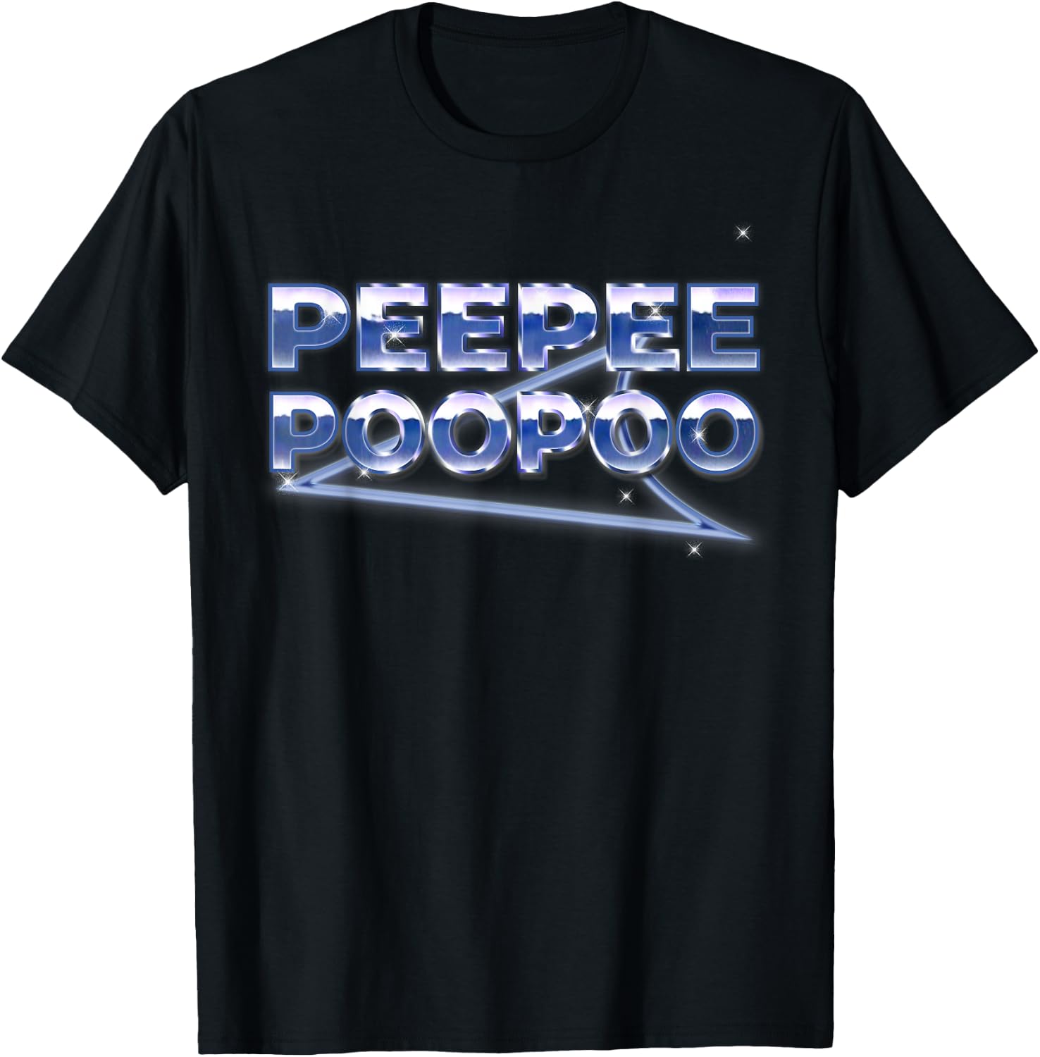 Peepee Poopoo Funny Retro Vaporwave Gaming Viral Text Humor T-Shirt - T-Shirt | Black