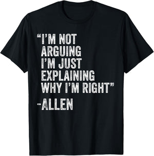 Allen Quote Funny Birthday Custom Name Idea Engineer T-Shirt - T-Shirt | Black