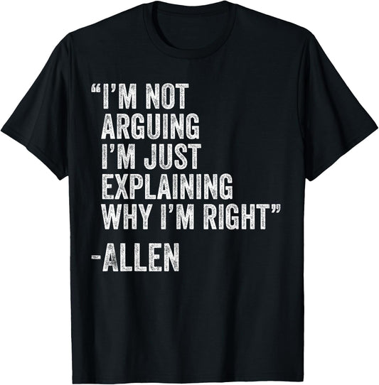 Allen Quote Funny Birthday Custom Name Idea Engineer T-Shirt - T-Shirt | Black