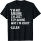 Allen Quote Funny Birthday Custom Name Idea Engineer T-Shirt - T-Shirt | Black