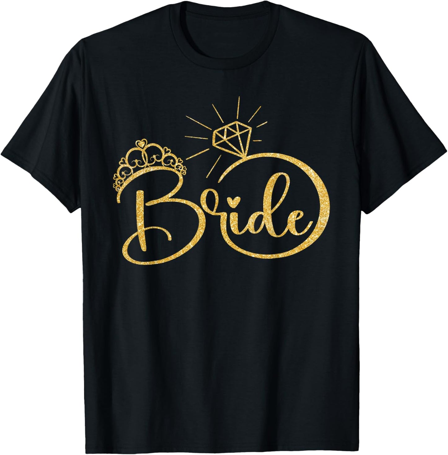 Bride, Engagement Wedding Bridal Shower T-Shirt - T-Shirt | Black