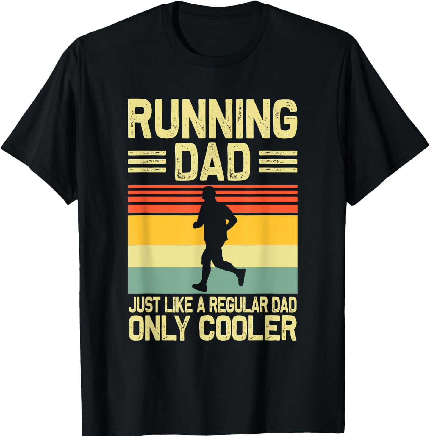 Funny Running Dad Marathon Runner Coach Marathoner T-Shirt - T-Shirt | Black