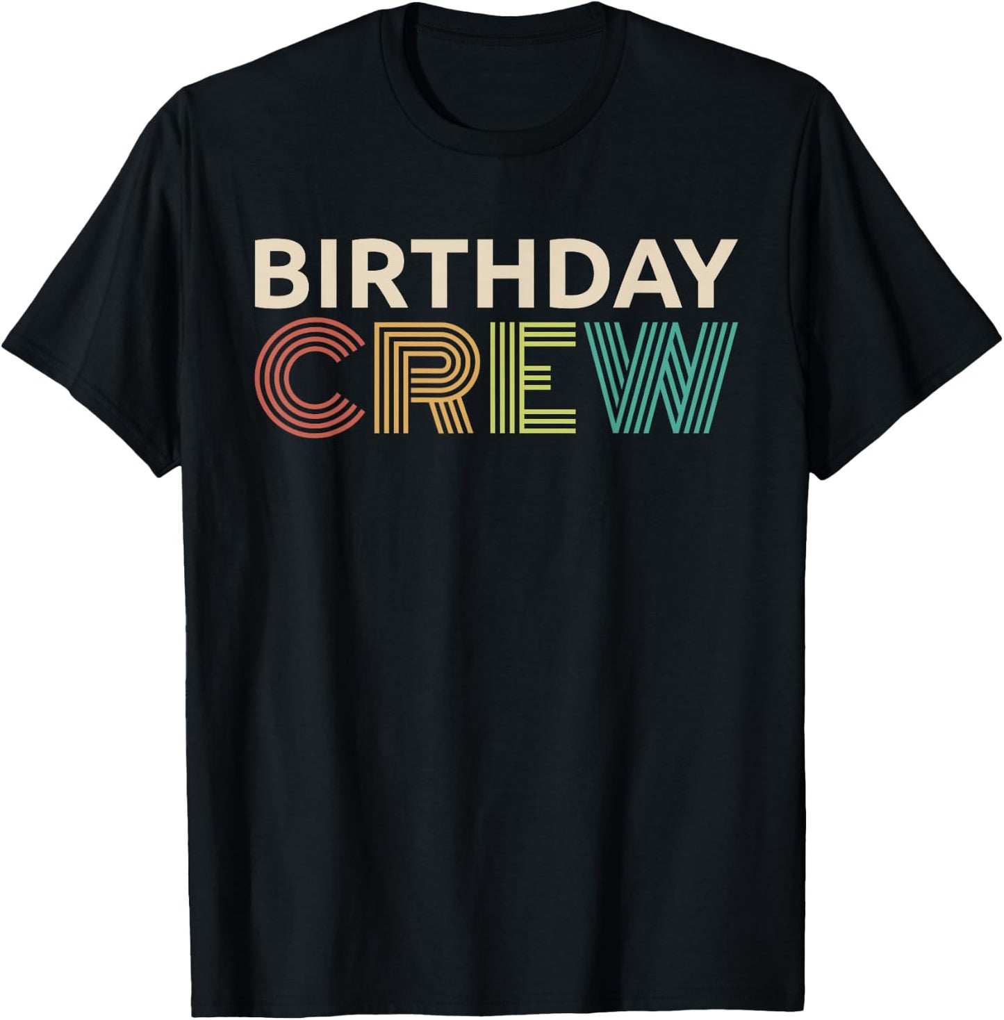 Birthday Crew Matching Men Women Kids Group Birthday Party T-Shirt - T-Shirt | Black