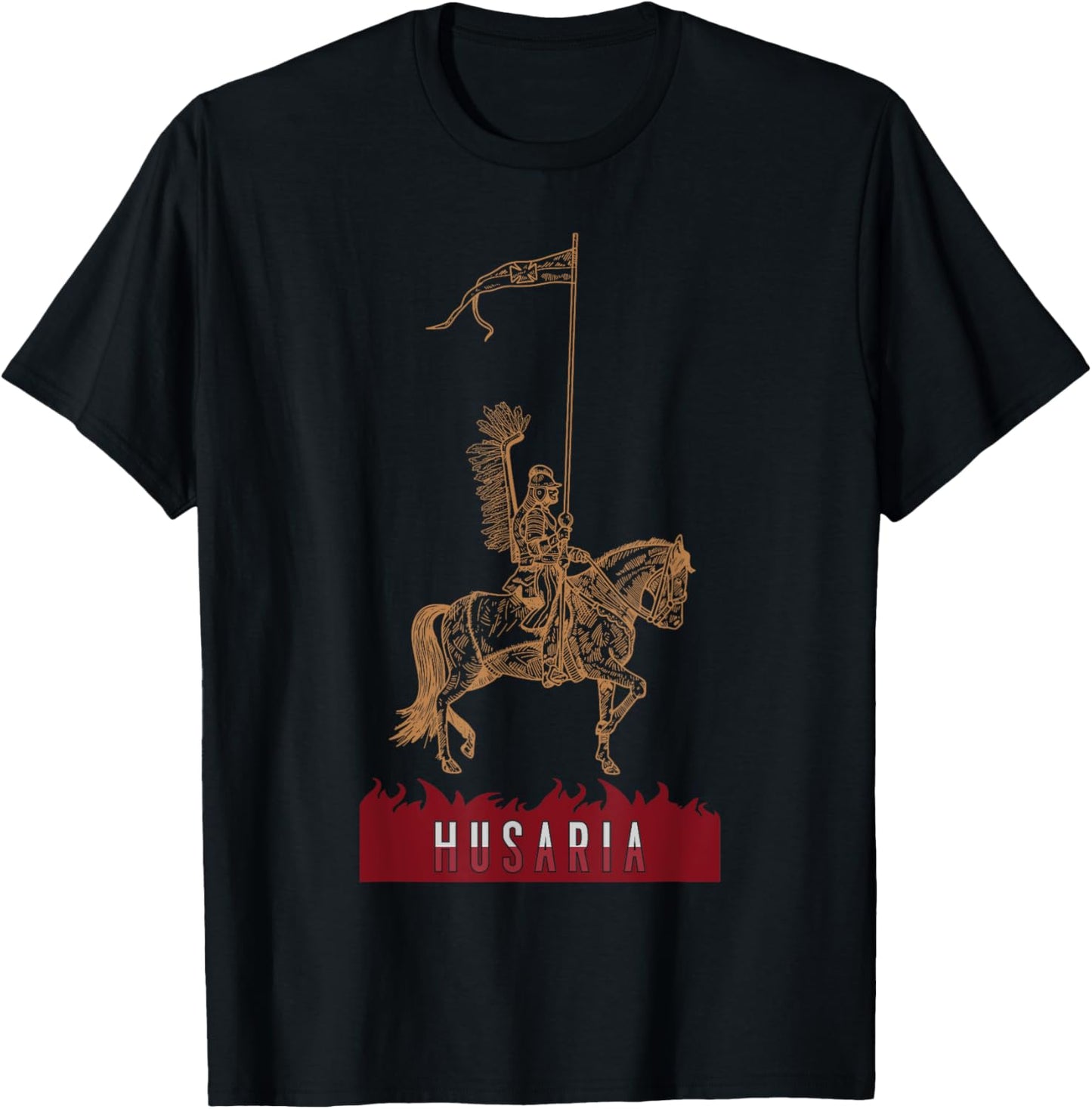Poland husaria Polish winged hussars military Polska Krakow T-Shirt - T-Shirt | Black