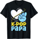 K-POP Papa Music Korean K-Pop Cute Lover Dad Father Daddy T-Shirt - T-Shirt | Black