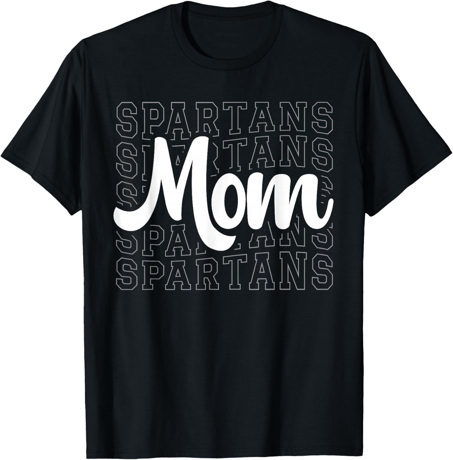 Spartans Sports Mascot - For Spartans Game Day Mom Momma T-Shirt - T-Shirt | Black