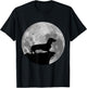 Dachshund Silhouette In The Moon Halloween Costume T-Shirt - T-Shirt | Black