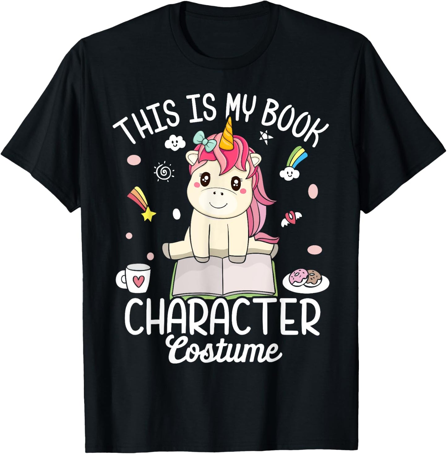 Book Character Costume Book Reader Girl Book Lover T-Shirt - T-Shirt | Black