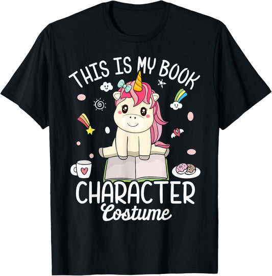 Book Character Costume Book Reader Girl Book Lover T-Shirt - T-Shirt | Black