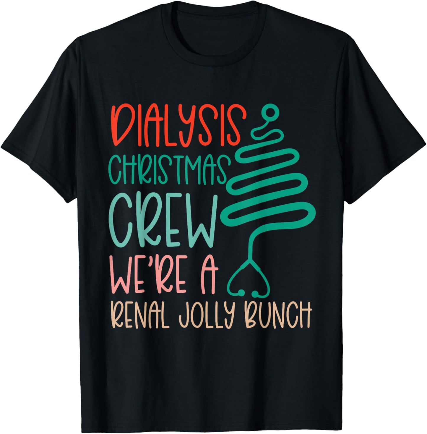 Christmas Dialysis Shirts Tech Nurse Technician Renal Joke T-Shirt - T-Shirt | Black