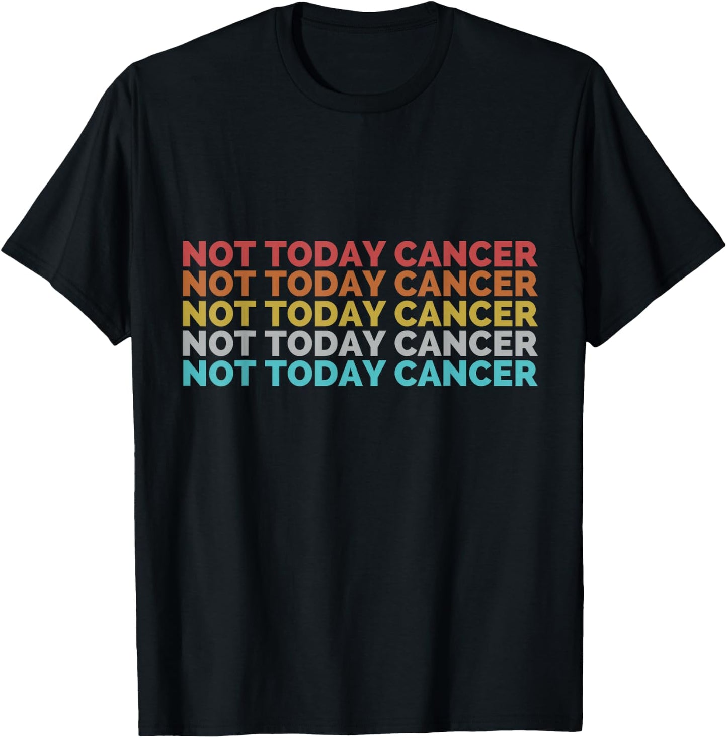 Classic Vintage Retro Not Today Cancer T-Shirt - T-Shirt | Black