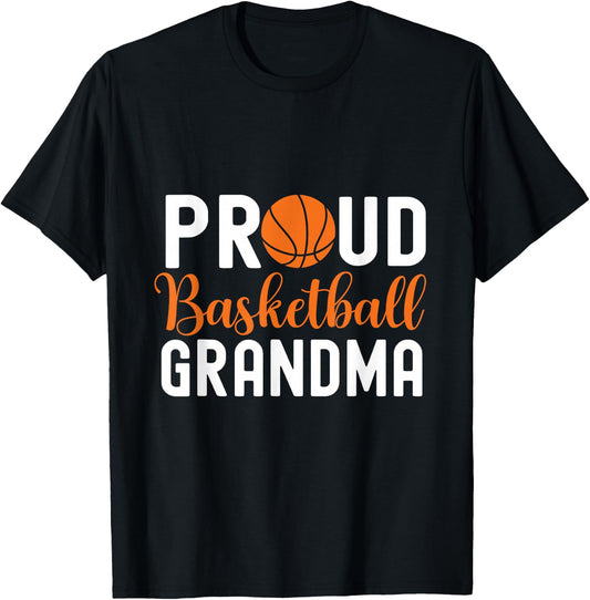 Basketball Grandma Design Lr Proud Basketball Grandma -Adults Black Basketball Small T-Shirt - T-Shirt | Black
