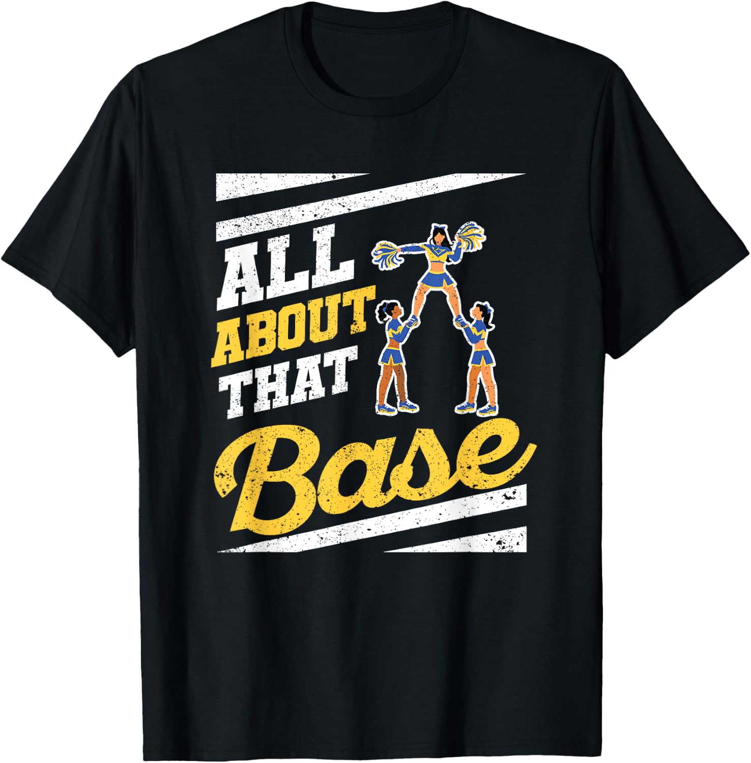 Cheer Cheerleading All About That Base T-Shirt - T-Shirt | Black