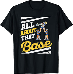 Cheer Cheerleading All About That Base T-Shirt - T-Shirt | Black
