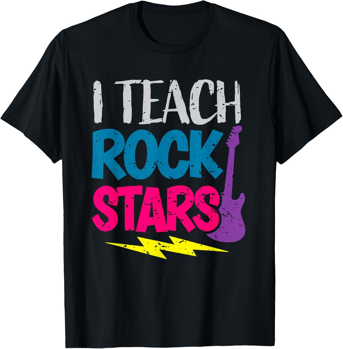 I Teach Rockstars Orchestra Music Teacher Back to School T-Shirt - T-Shirt | Black