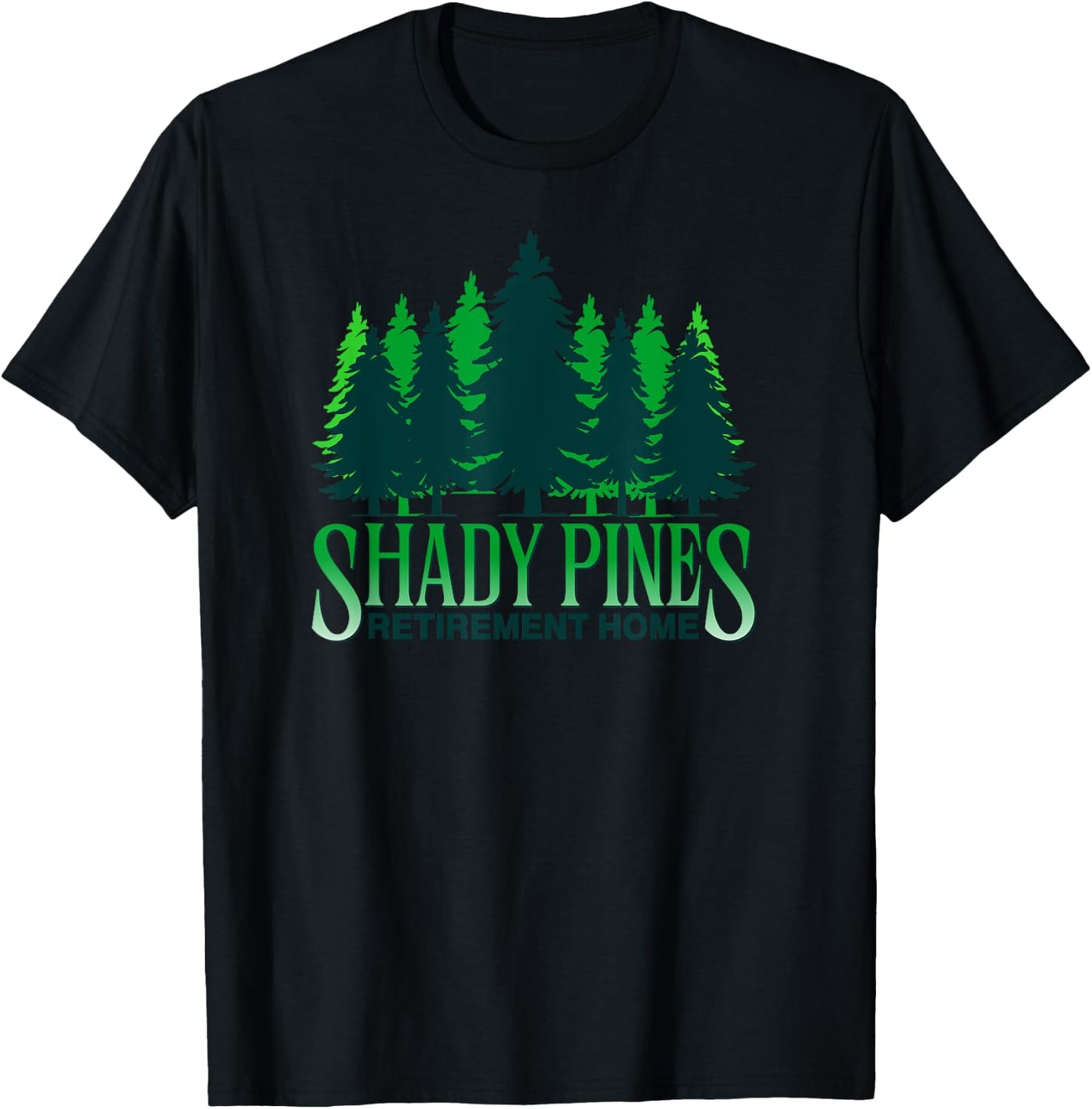 Shady Pines Pine Tree Outdoor Hiking T-Shirt - T-Shirt | Black