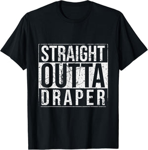 Straight Outta Draper Vintage T-Shirt - T-Shirt | Black