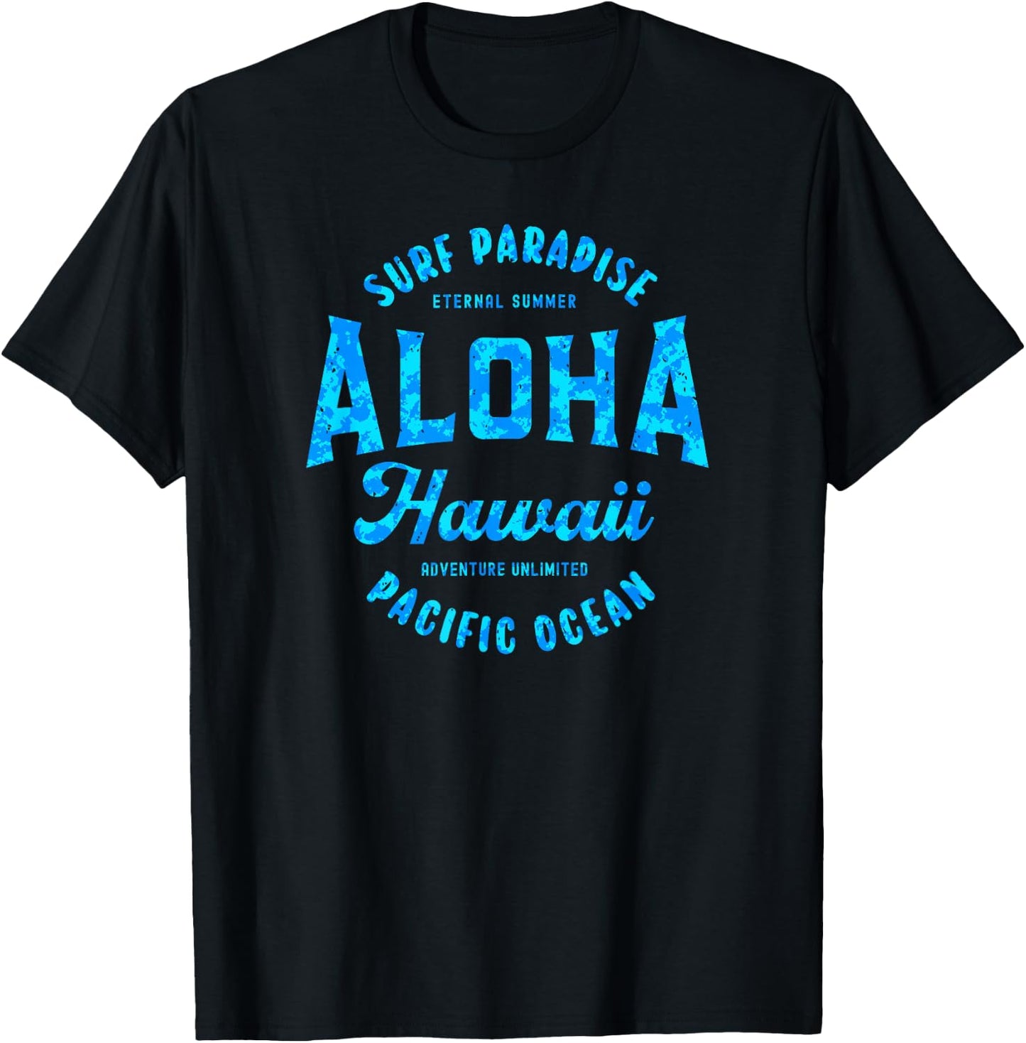 Hawaii Aloha Hawaiian Retro Throwback Girls Boys Souvenir T-Shirt - T-Shirt | Black