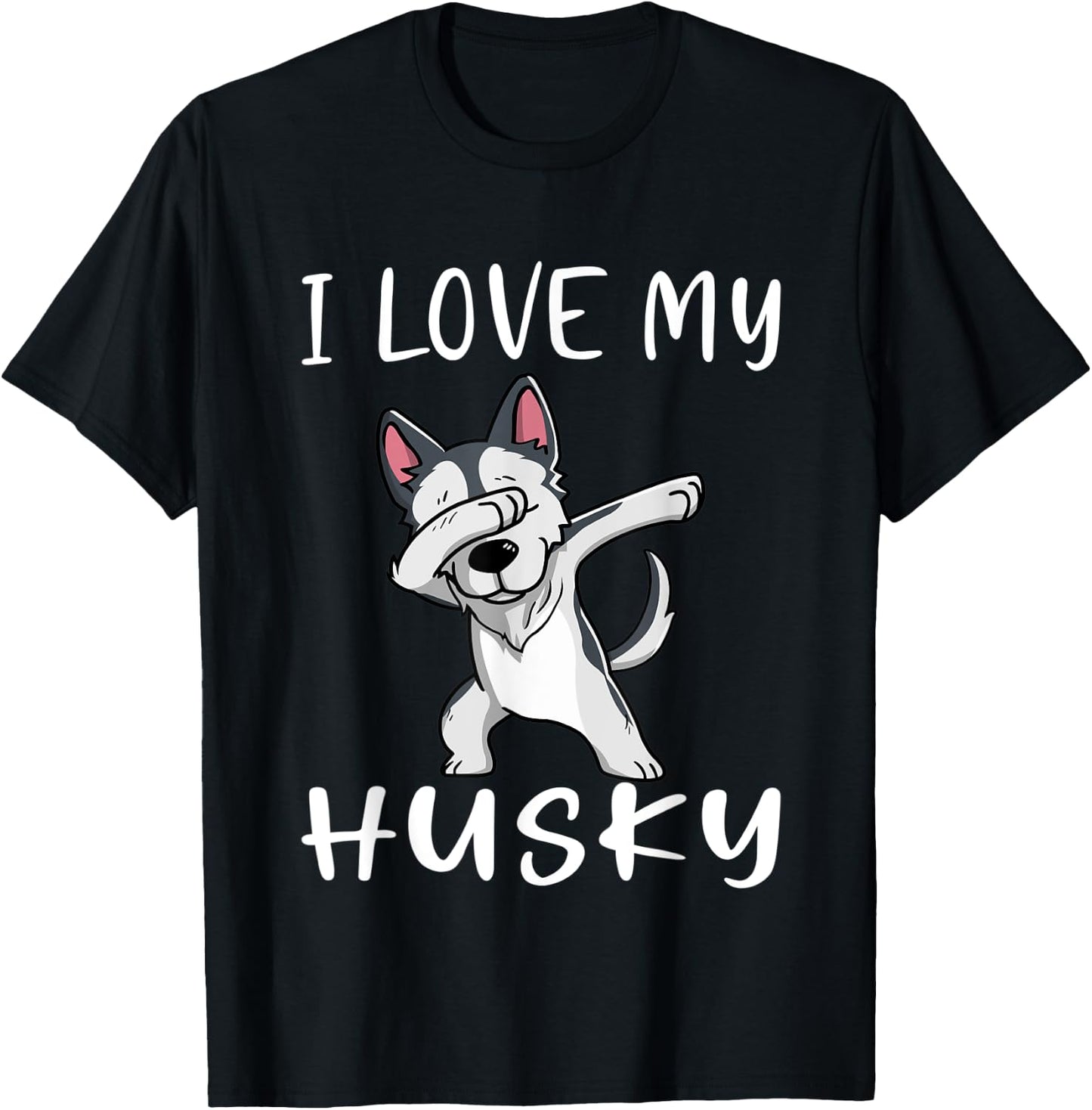 Funny Huskies Dog I love My Husky Women Kids T-Shirt - T-Shirt | Black