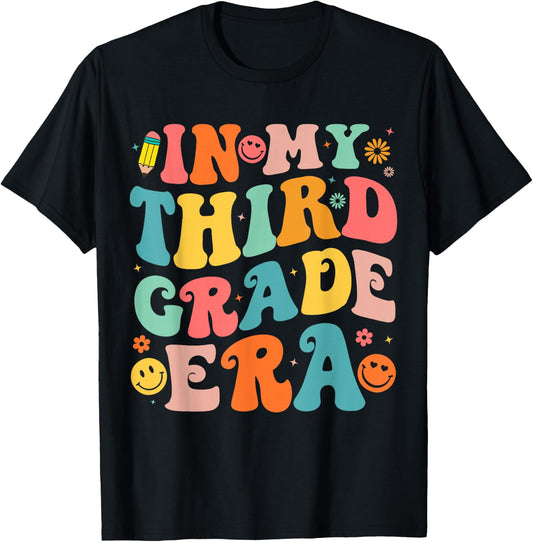 in My Third Grade Era 3rd Grade Teacher Back to School T-Shirt - T-Shirt | Black