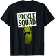 Cute Pickle Design Women Kids Cucumber Pickle Lover T-Shirt - T-Shirt | Black