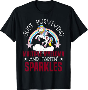 Multiple Myeloma Warrior Myeloma Cancer Awareness T-Shirt - T-Shirt | Black