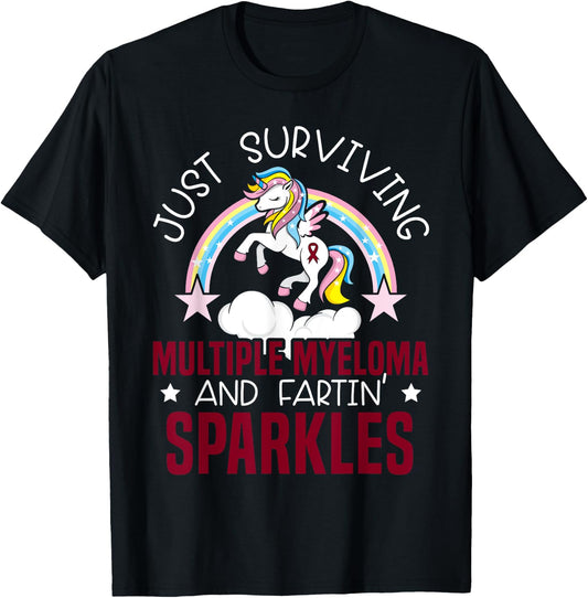 Multiple Myeloma Warrior Myeloma Cancer Awareness T-Shirt - T-Shirt | Black