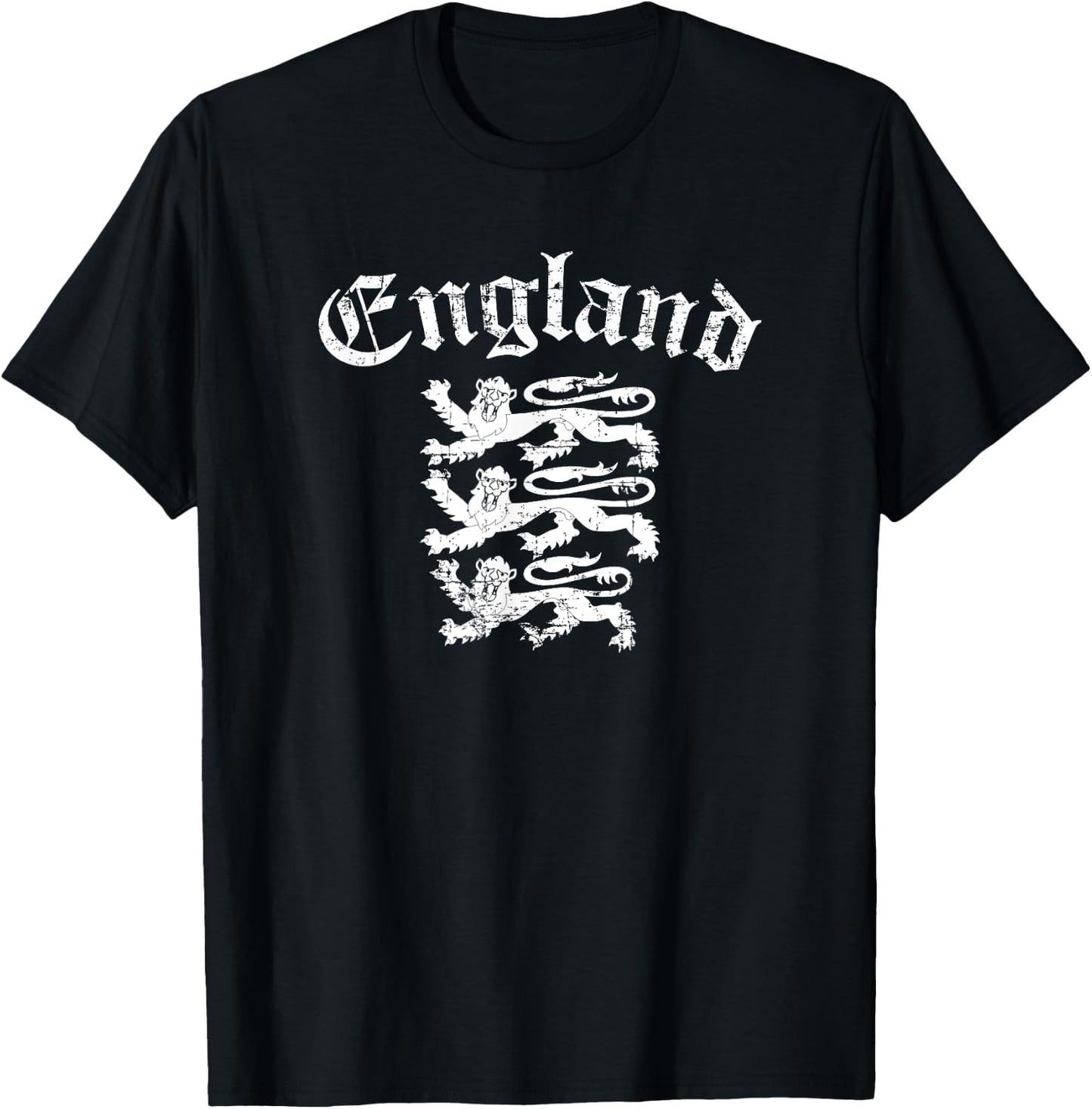 England Lion Symbol English Pride T-Shirt - T-Shirt | Black