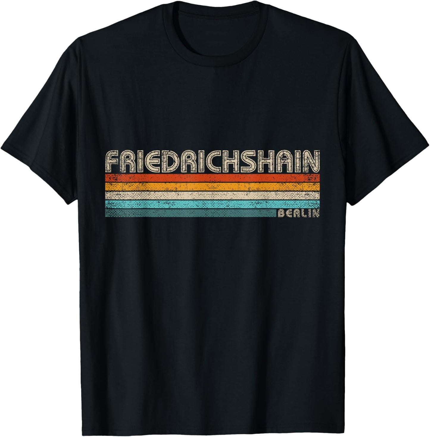 Retro Berlin Friedrichshain Souvenir Vintage Friedrichshain T-Shirt - T-Shirt | Black