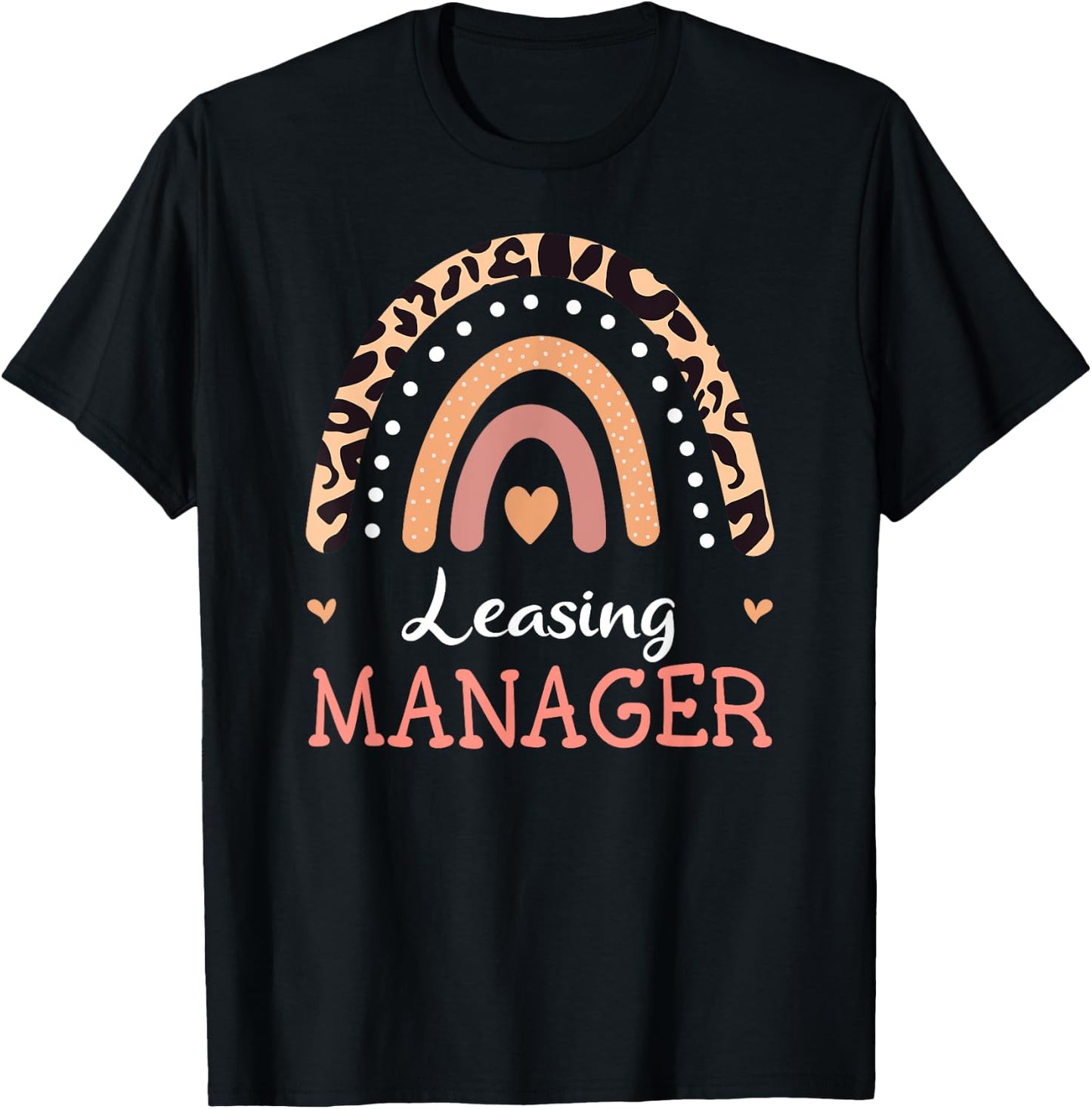 Leasing Manager Leopard Rainbow Appreciation T-Shirt - T-Shirt | Black