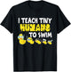 I teach tiny Humans to Swim Swimming Teacher T-Shirt - T-Shirt | Black