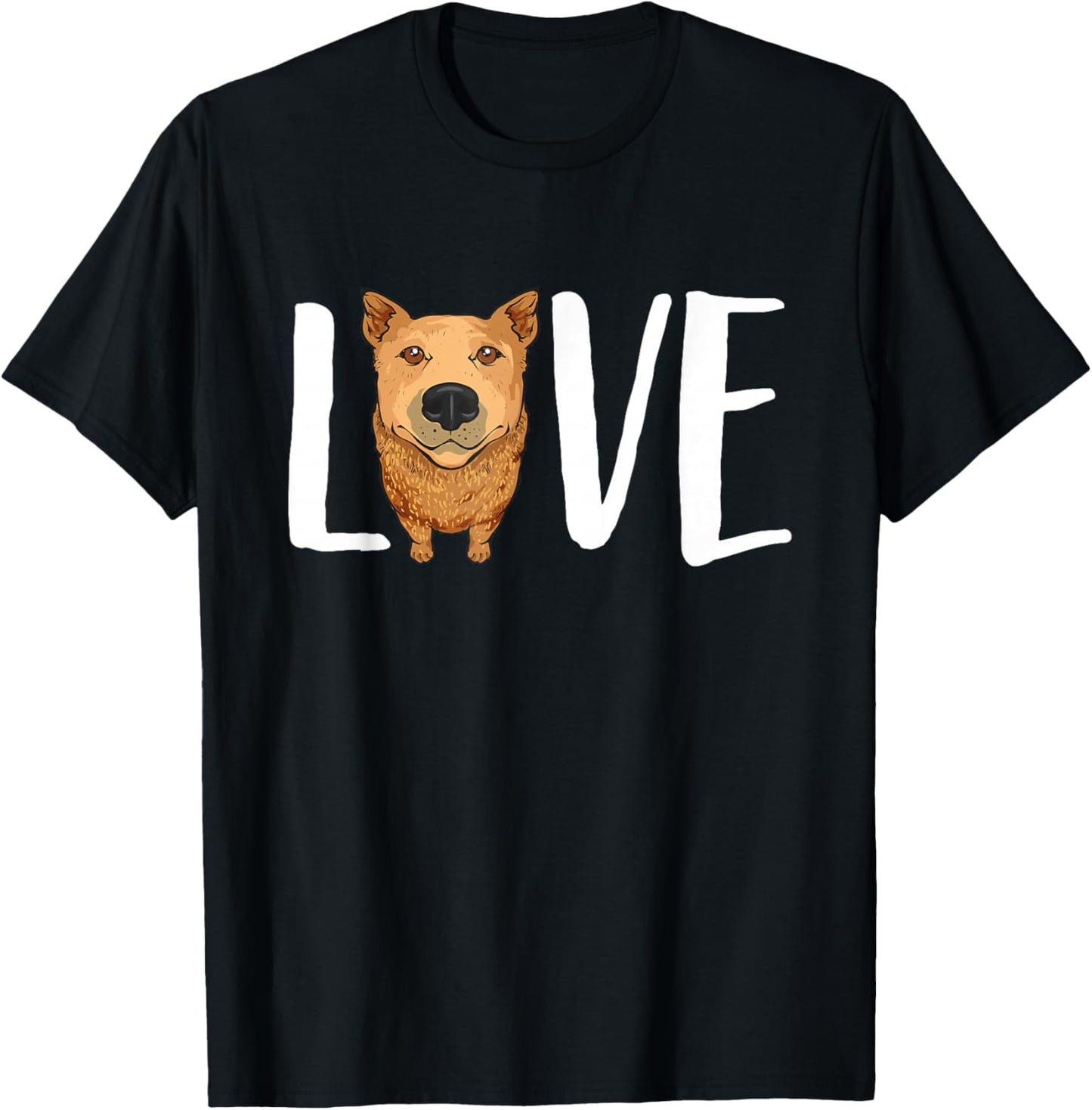 Love Red Heeler Australian Cattle Dog T-Shirt - T-Shirt | Black