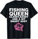 Fishing Queen Fisherman Women Ladies Mothers Day T-Shirt - T-Shirt | Black