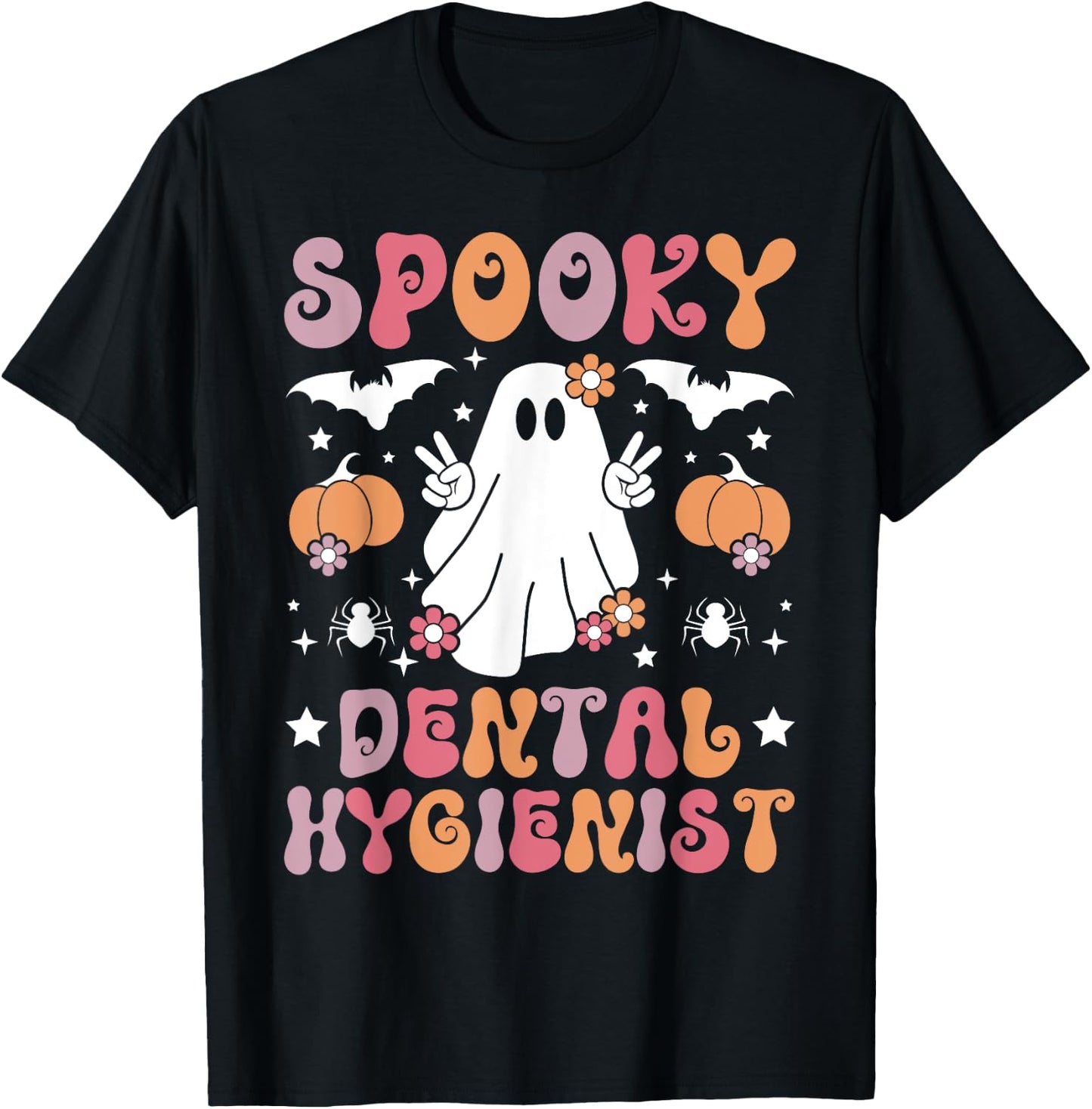 Spooky Dental Hygienist Halloween Dental Hygienist T-Shirt - T-Shirt | Black