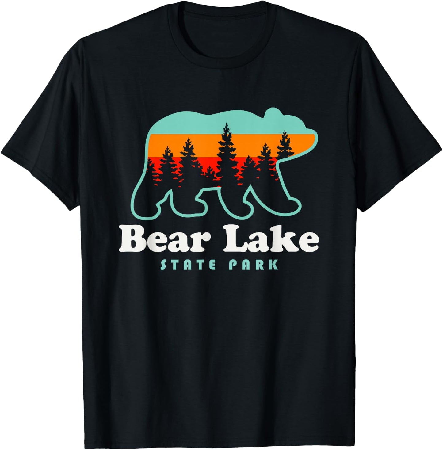 Bear Lake State Park Camping Utah Hiking T-Shirt - T-Shirt | Black