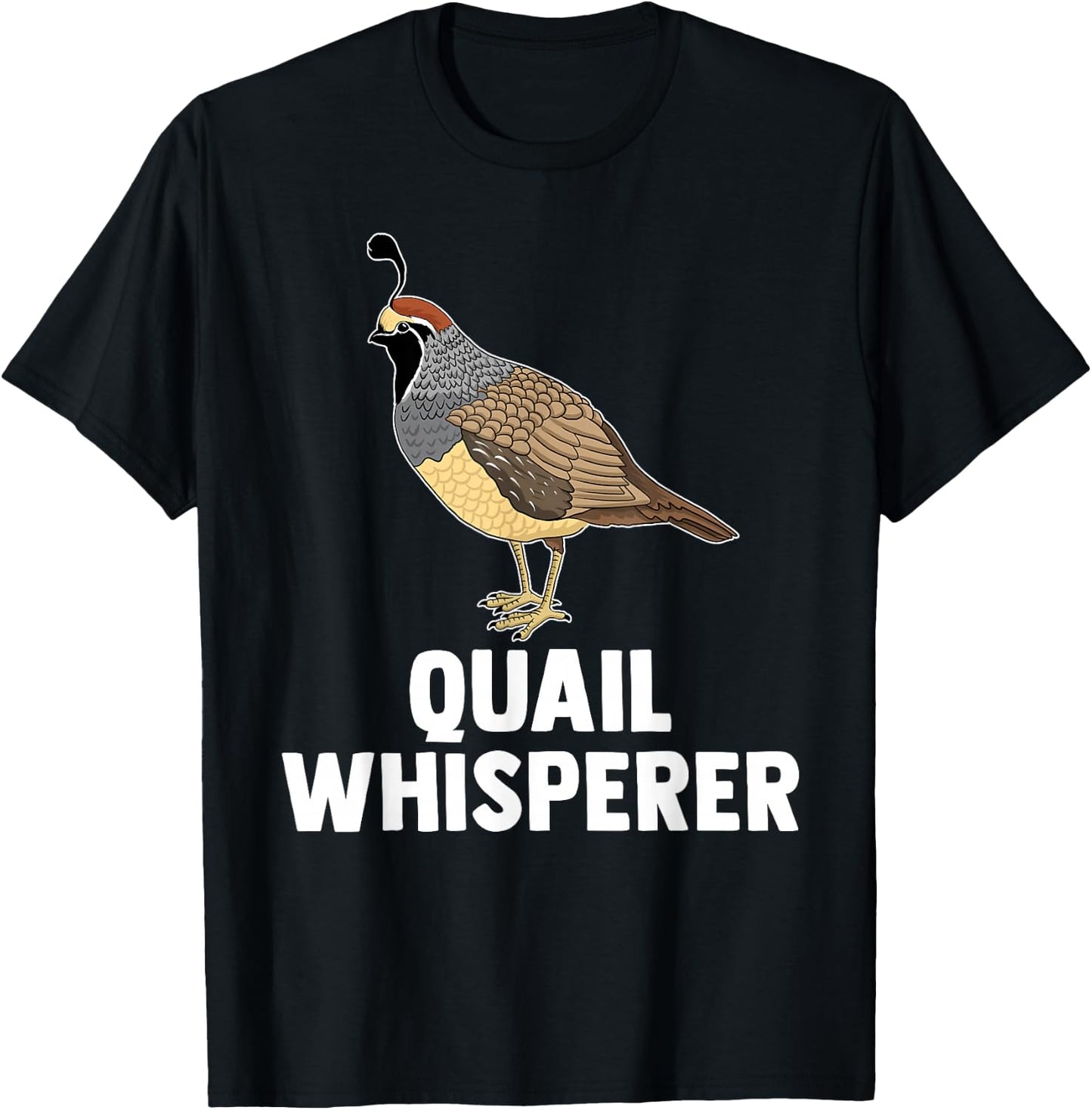Cute Quail Design Women Kids Quail Bird Whisperer T-Shirt - T-Shirt | Black