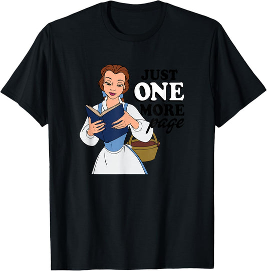 Disney Princess - Belle Just One More Page T-Shirt - T-Shirt | Black
