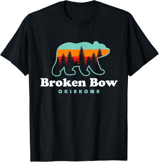 Broken Bow Oklahoma Lake Outdoors Bear T-Shirt - T-Shirt | Black