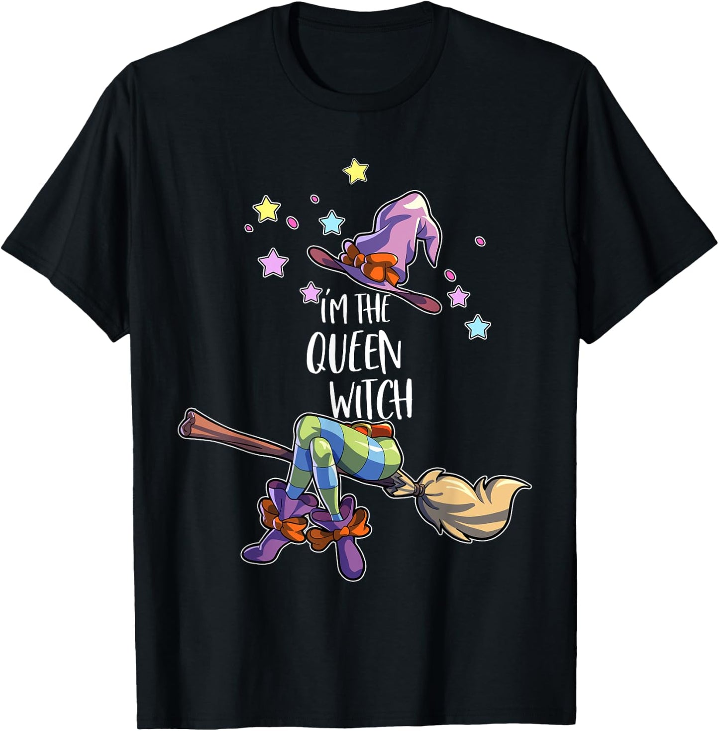 Queen Witch Halloween Group Matching Halloween T-Shirt - T-Shirt | Black