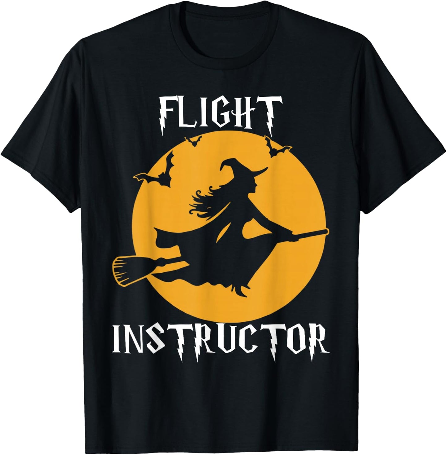Flight Instructor Witch Halloween T-Shirt - T-Shirt | Black