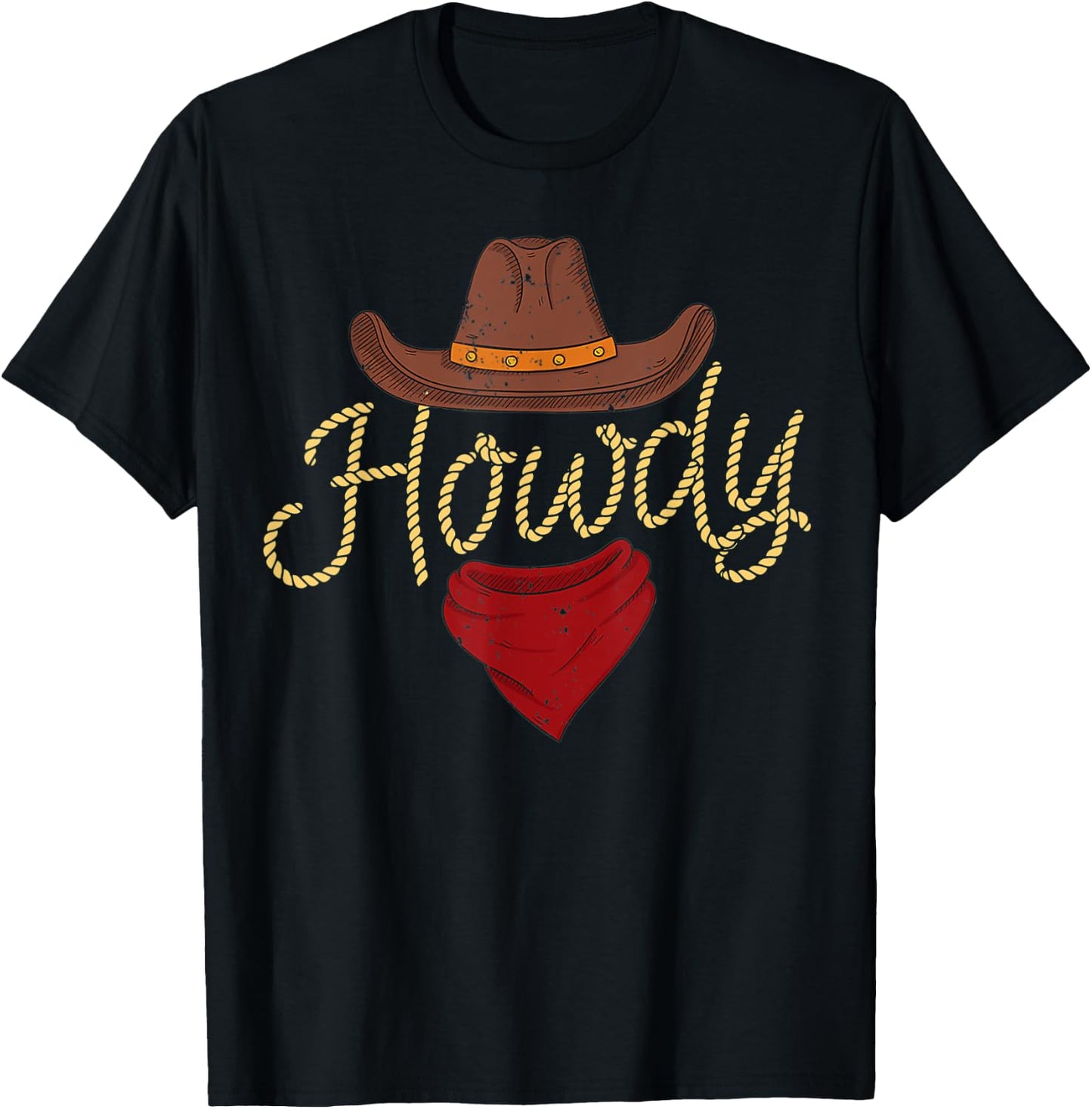 Howdy Cowboy T-Shirt - T-Shirt | Black