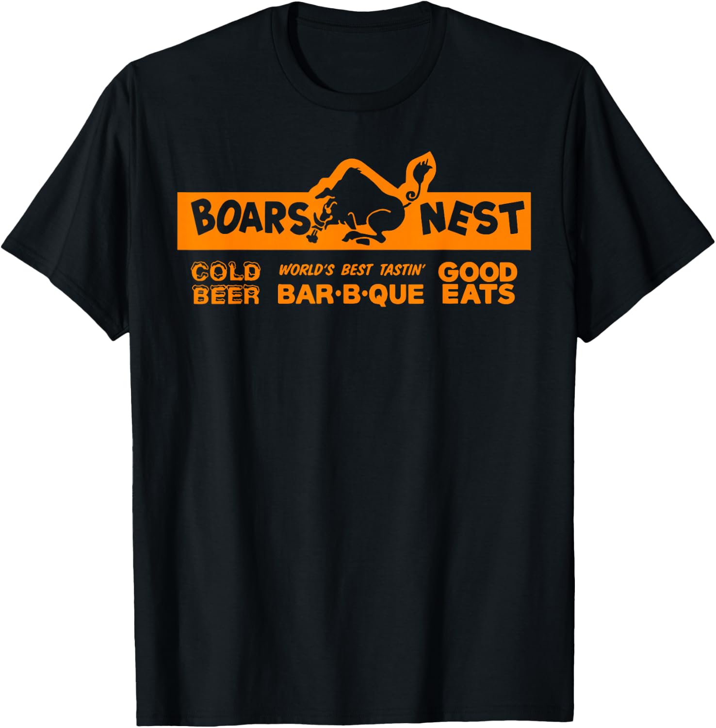 Cold Beer, good eat Boars Nest , Women T-Shirt - T-Shirt | Black
